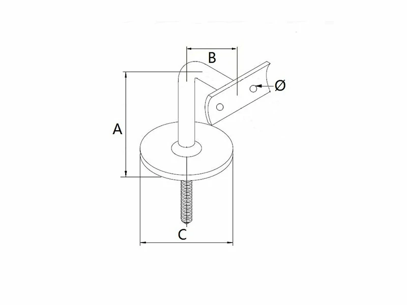 Handrail Bracket with Coach Screw Structure