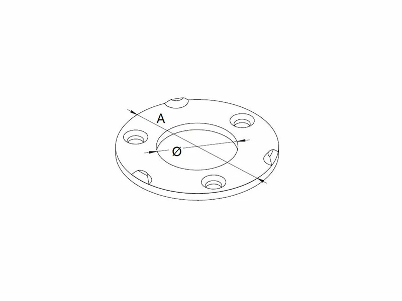 Round Welding Base Plate structure