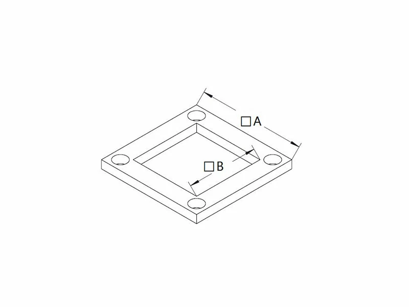 Stainless Steel Square Base Flange Structure