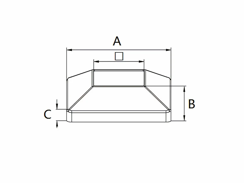 square tube base cover structure
