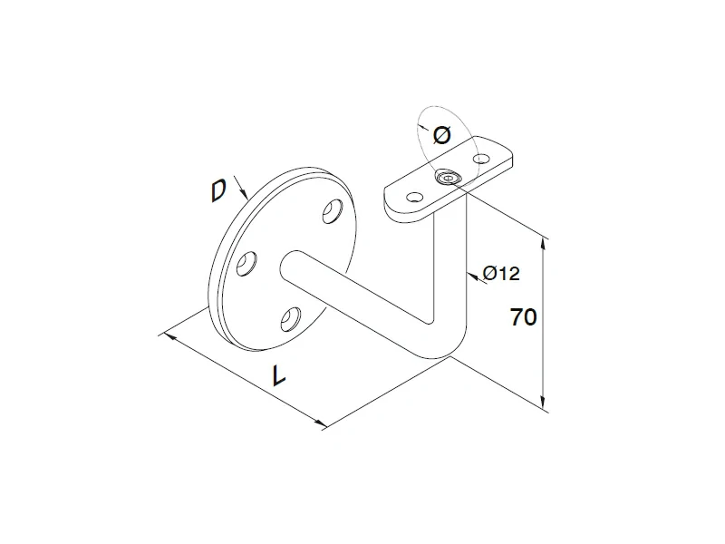 Handrail Brackets with Cover Structure